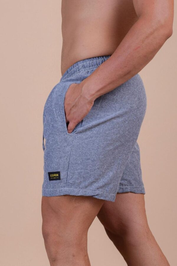 Short linho cinza mesclado P