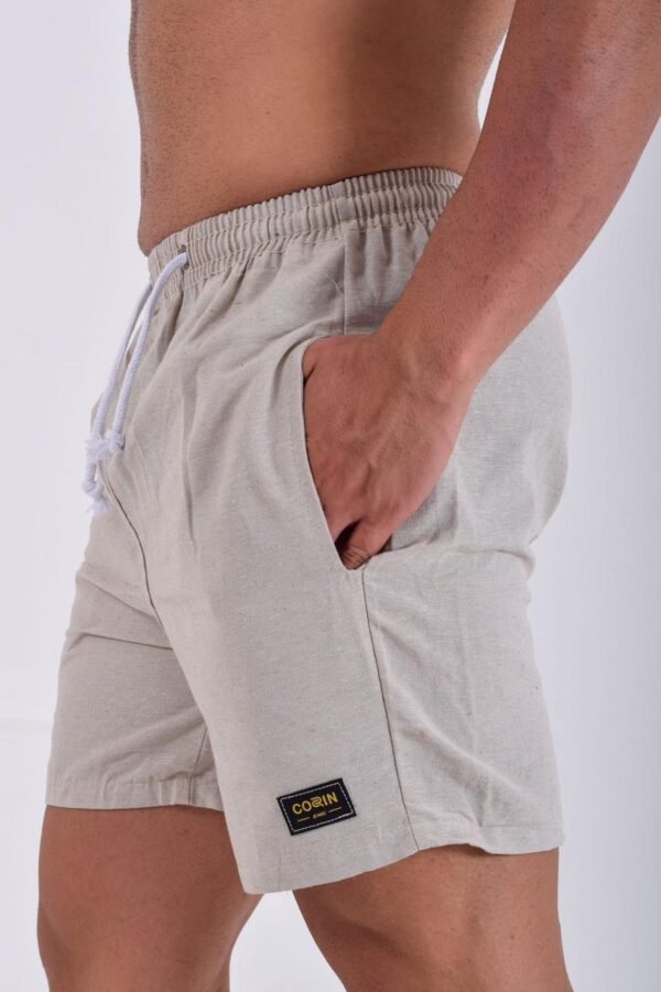 short linho bege G