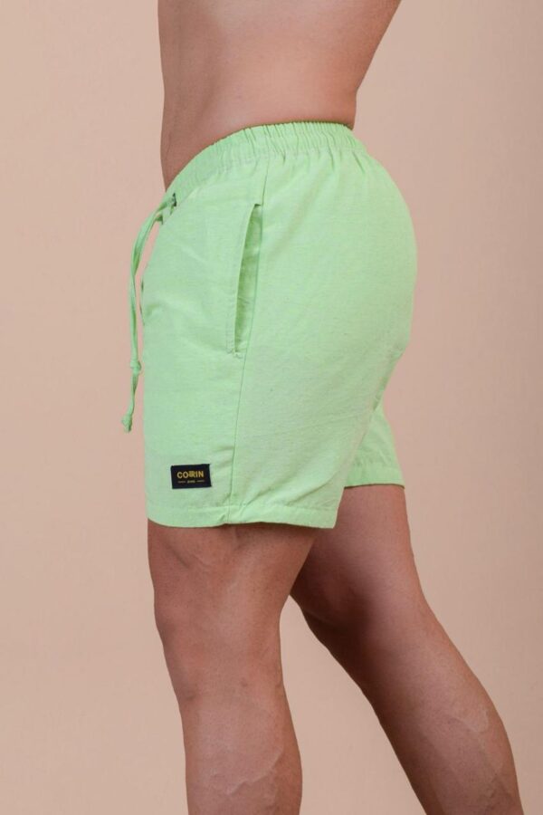 short linho verde limao P