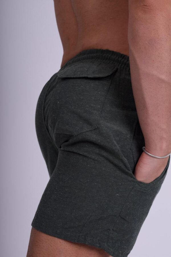 short linho verde militar G