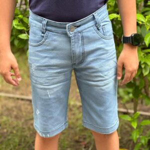 bermuda infantil jeans claro 32