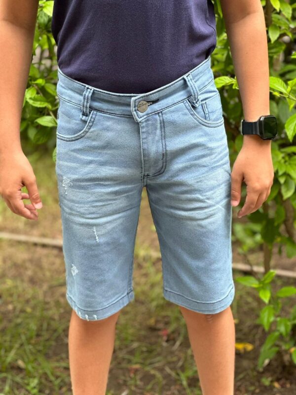 bermuda infantil jeans claro 32